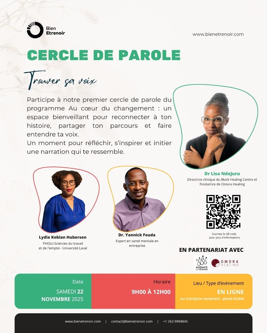 Cercle de parole « Trouver sa voix » — 22 novembre 2025