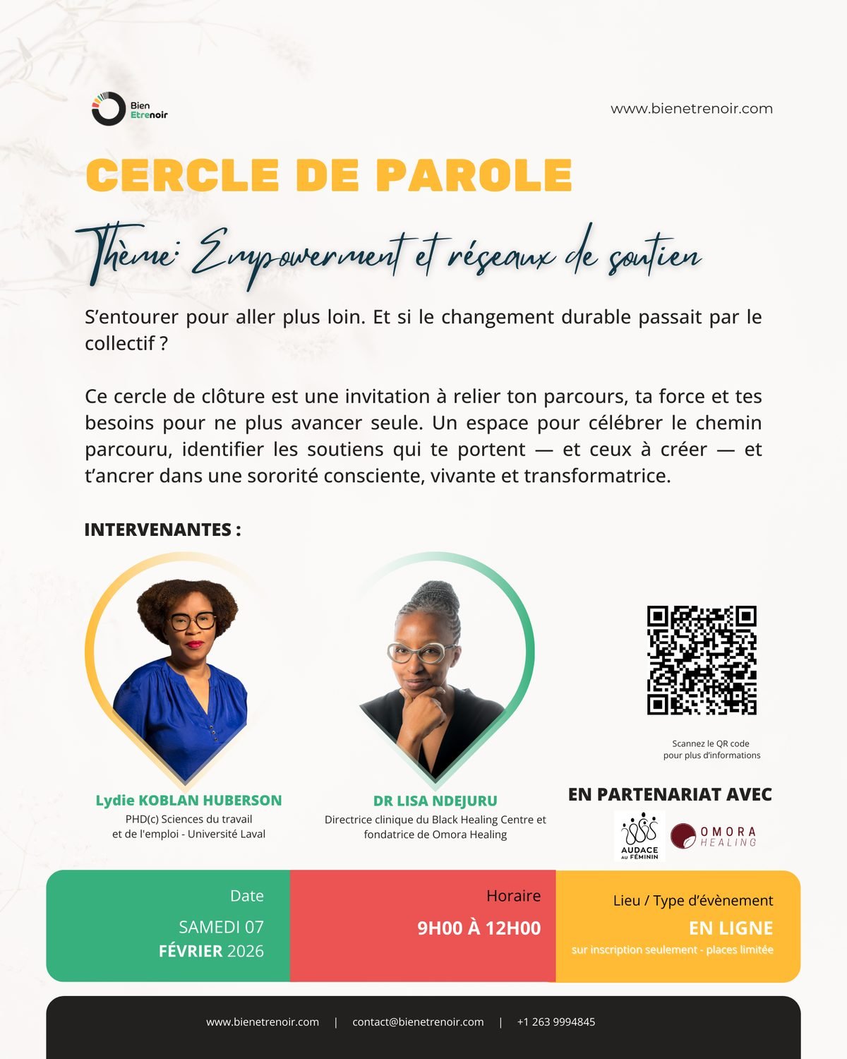Cercle de parole « Empowerment et réseaux de soutien » — 7 février 2026